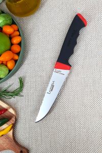 Lazbisa Çelik Soft Grip 4 Parça Mutfak Bıçak Seti Et Ekmek Sebze Meyve Bıçak ( No: 0-1-2-3 )  ( ABS Kaymaz Sap )